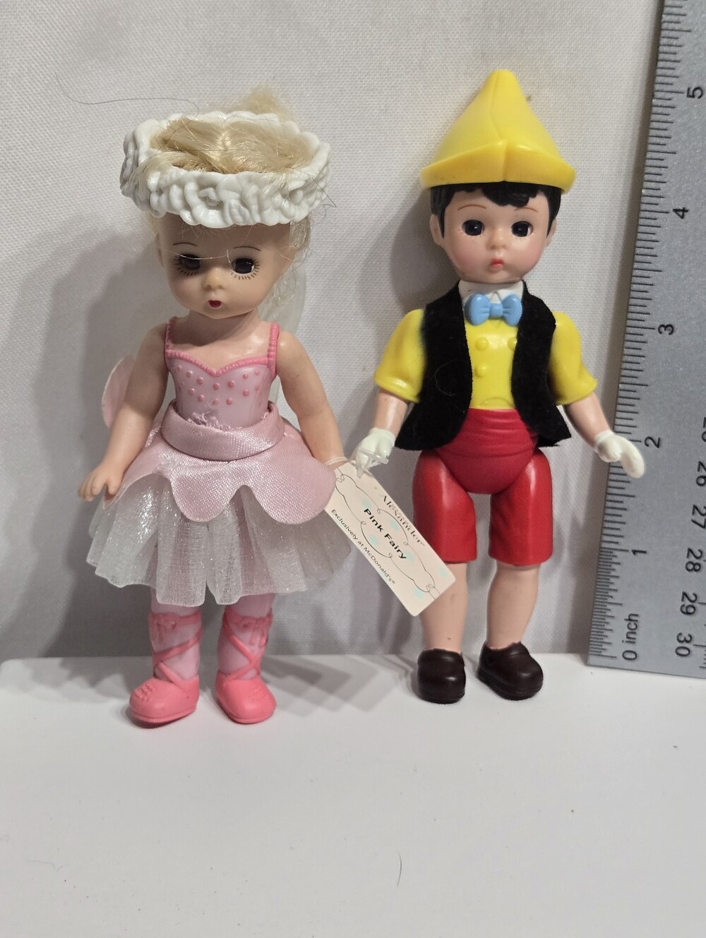 5" mini collectible Madame Alexander dolls McDonald's promo Pinocchio & Pink Fai